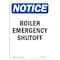 Signmission OSHA Notice, 7" Height, Boiler Emergency Shutoff Sign, 7" X 5", Portrait OS-NS-D-57-V-10373 - alternate 1